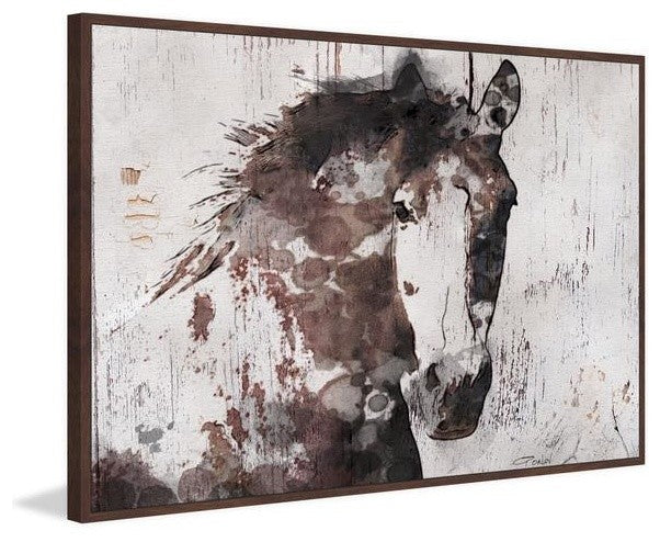 "Gorgeous Horse" Floater Framed Painting Print on Canvas, 24"x16"
