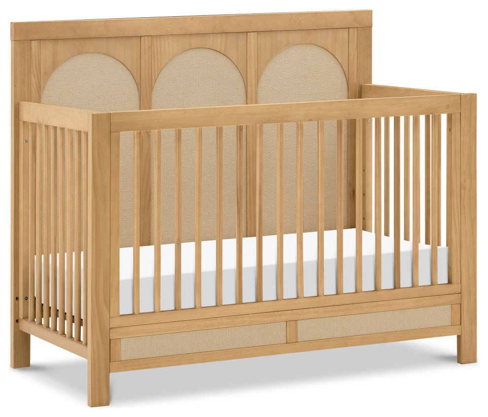 Eloise 4-in-1 Convertible Crib, Honey and Performance Sand Eco-Weave