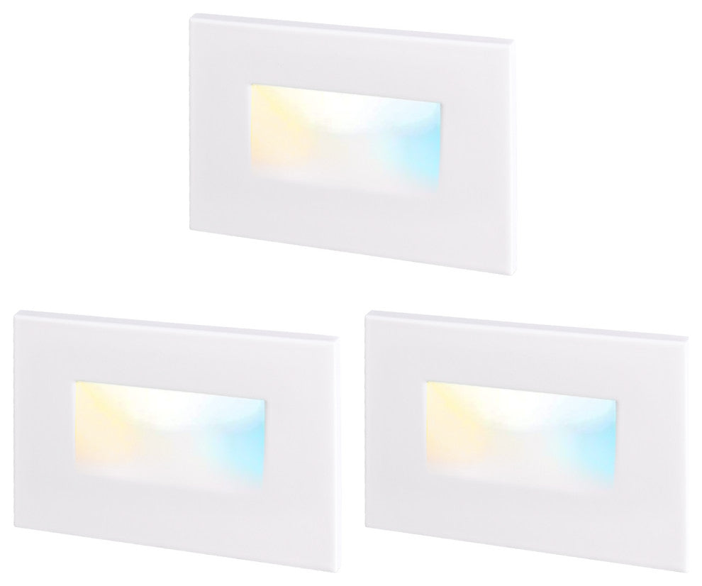 Leonlite 3 Pack 5CCT LED Step Light Dimmable Indoor Outdoor, White