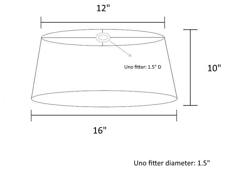 Artiva USA Premium Empire Tan Lamp Shade, 16"