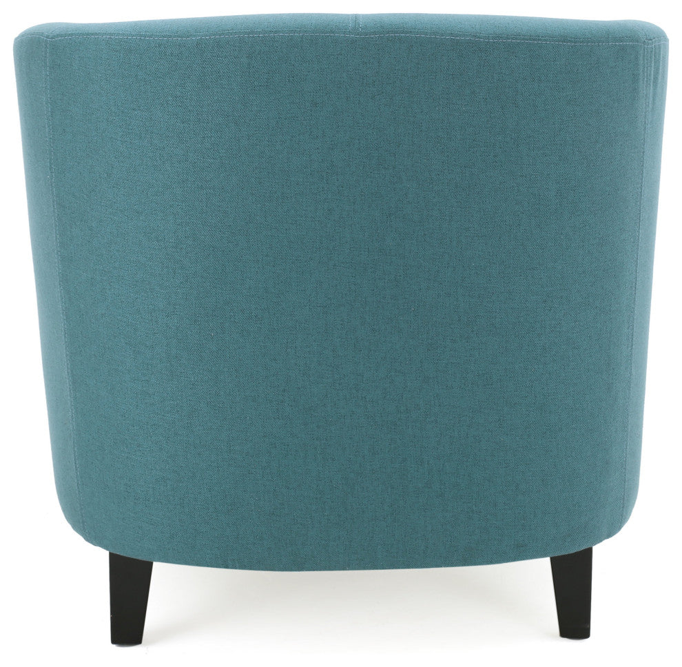GDF Studio Prescott Tub Design Club Chair, Dark Teal Fabric