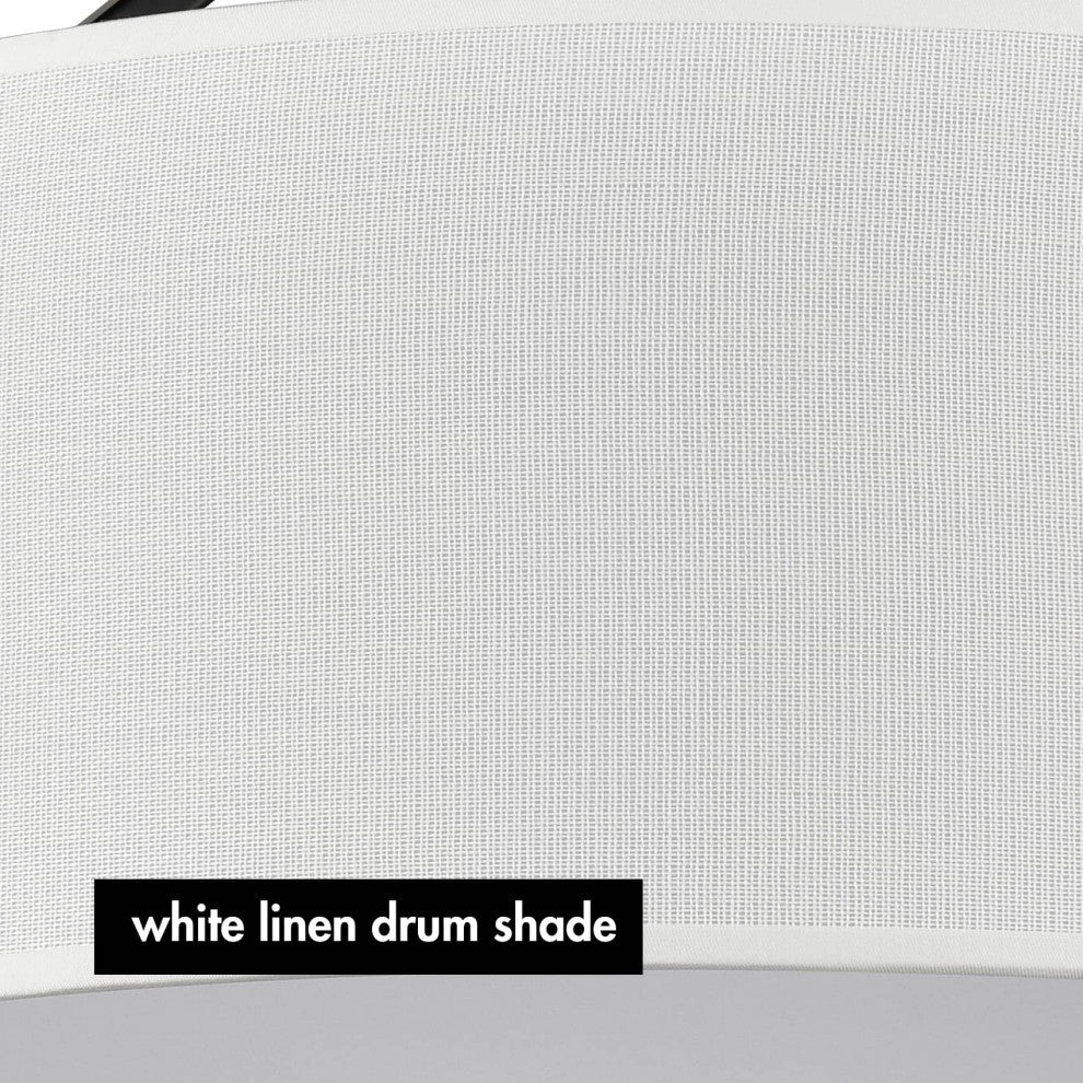 Modern Fabric Drum Ceiling Light,Black