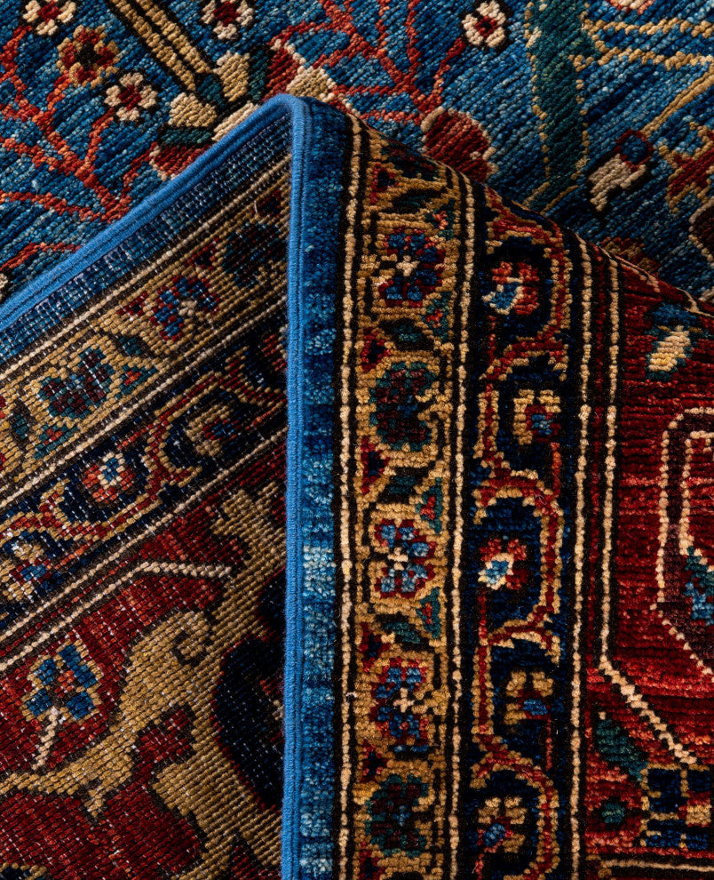 Serapi One-of-a-Kind Hand-Knotted Area Rug Light Blue, 9'0" x 11'11"