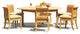 7-Piece Set, 72" Round Table, 6 Giva Chairs, Sunbrella Cushion, Dupione Walnut