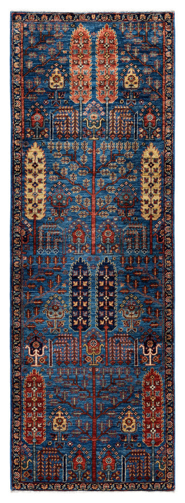 Serapi One-of-a-Kind Hand-Knotted Area Rug Light Blue, 2'9" x 7'11"