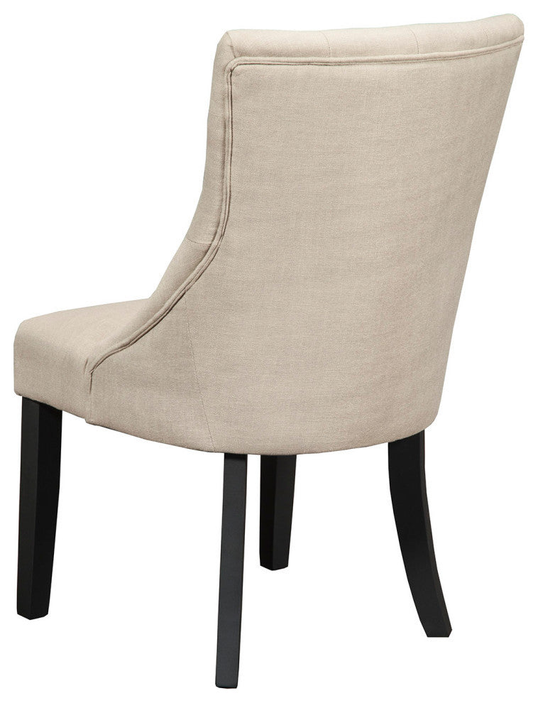 Prairie Set of 2 Upholstered Side Chairs, Cream Linen