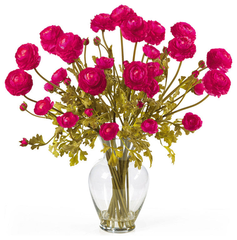 Ranunculus Liquid Illusion Silk Flower Arrangement, Beauty
