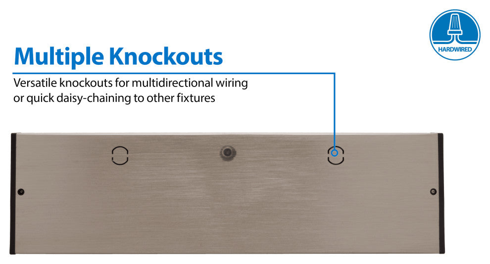 NUC-5 Series Selectable LED Under Cabinet Light, Nickel, 12.5