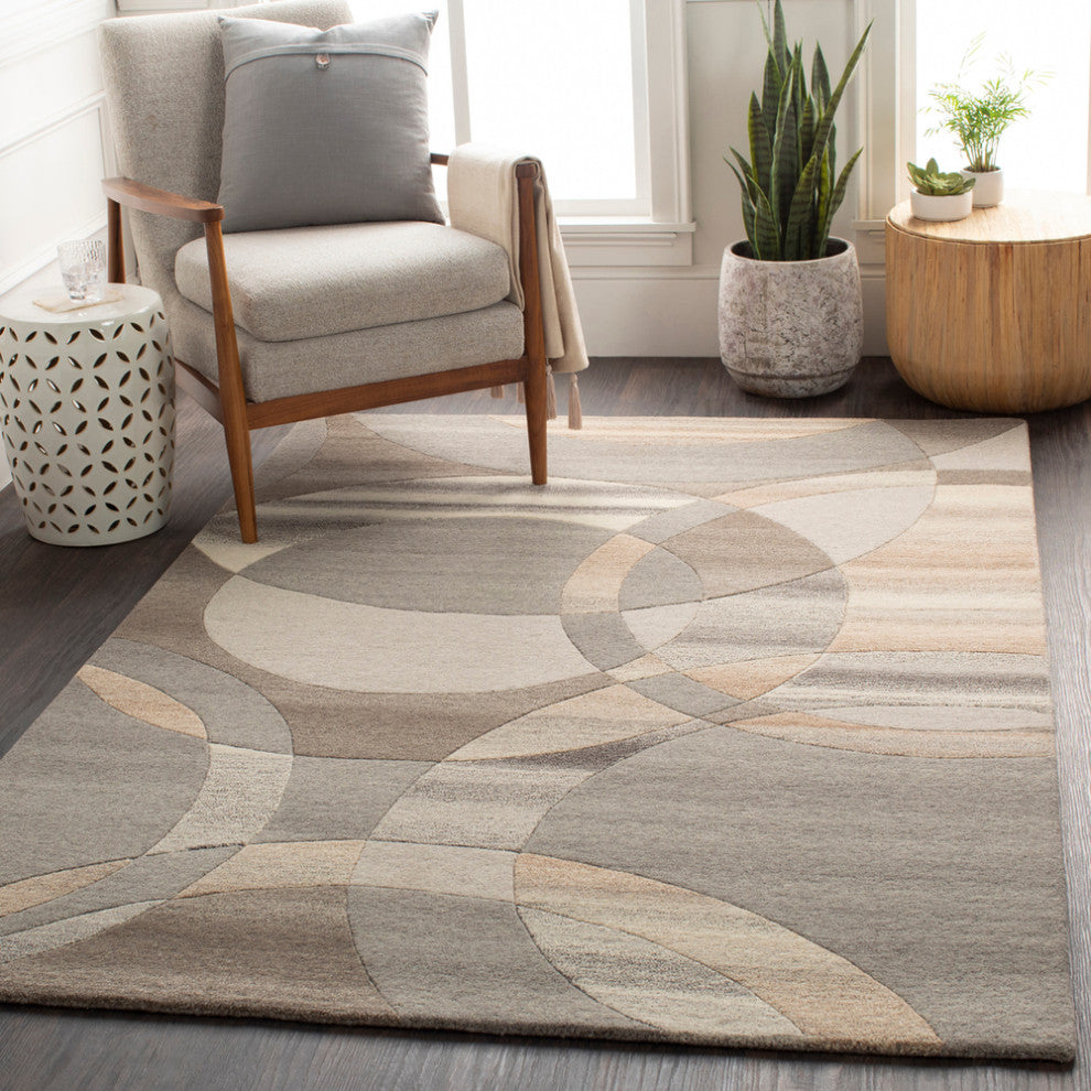Surya Forum FM-7108 Modern Area Rug, Dark Brown, 10' x 14' Rectangle