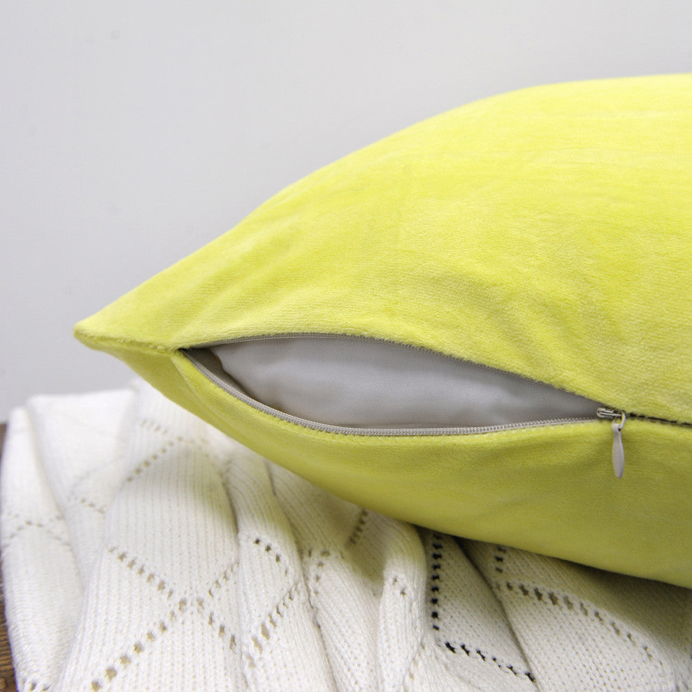 Supersoft Throw Pillow Cover 4 Piece Set, Butter Cup