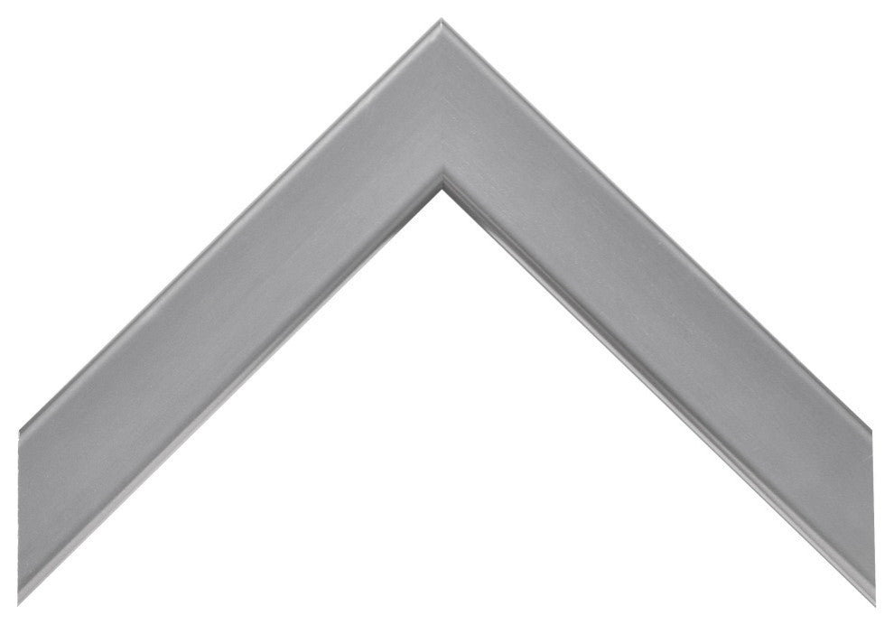 Ellis Framed Wall Mirror, Brushed Chrome, 36"x54"