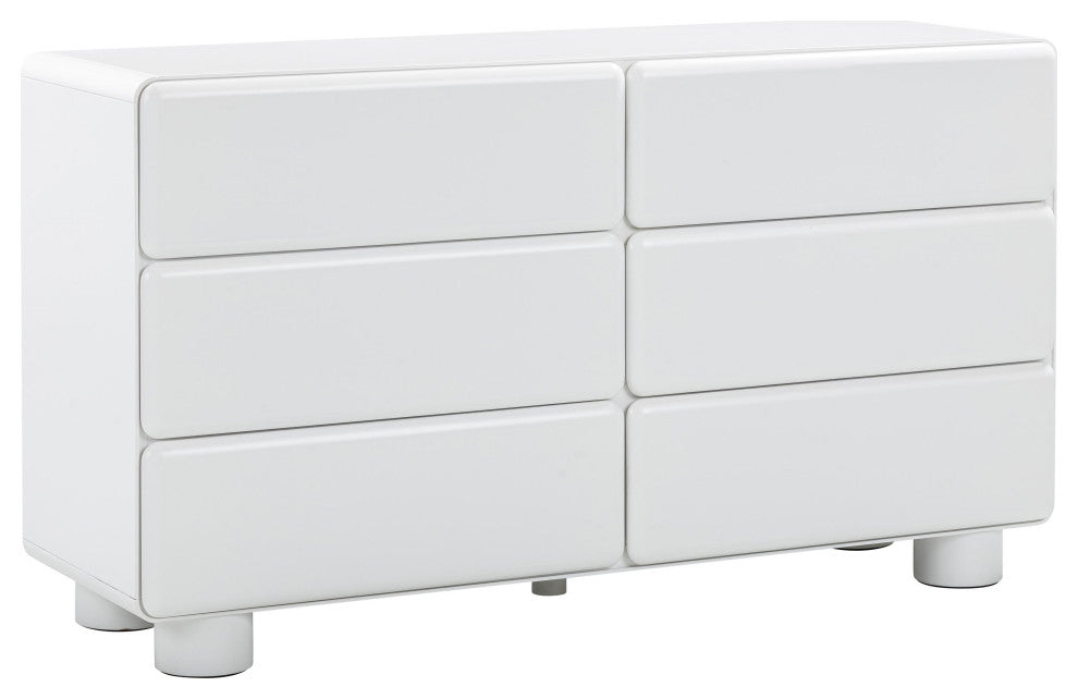 Tammy 6-Drawer Dresser, White