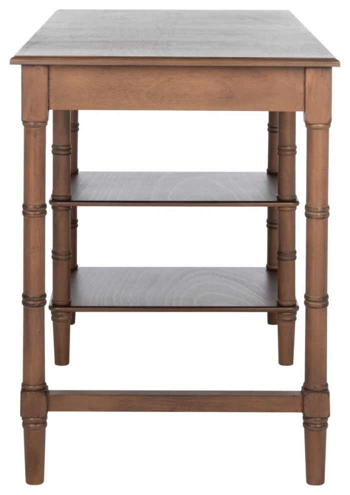 Safavieh Henric 1 Drawer 2 Shelf Desk, Brown