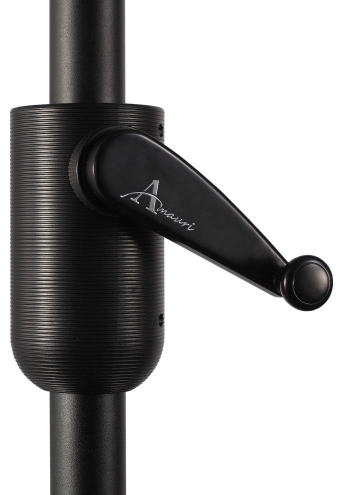 6' Round Auto Tilt Market Umbrella, Black Sapphire Frame, Macaw