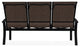 Belle Isle Sling 3-Seat Outdoor Sofa, Mocha/Black