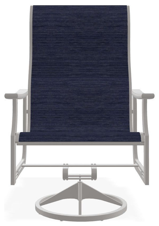 St. Catherine Sling Outdoor Supreme Swivel Rocker, Collect Indigo/Warm Gray