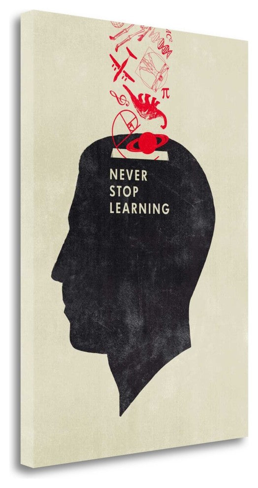 "Never Stop Learning" By Hannes Beer, Giclee Print on Gallery Wrap Canvas