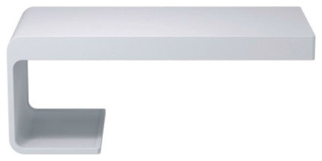 ADM Rectangular Wall Mounted Countertop, White, 39", Glossy White