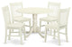 5 Pc Dublin Kitchen Table Set -Dining Table And 4 Wood Seat Kitchen Chairs