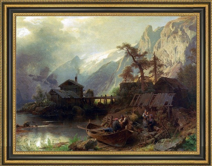 Herman Herzog By the Banks Framed Premium Canvas Print, 21"x28"