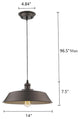 Ironclad 1-Light Rubbed Bronze Ceiling Mini Pendant 14"
