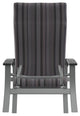 Belle Isle Cushion Outdoor Adjustable Back Chair, Sensory Dove/Graphite