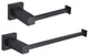 Cube 2-Piece Bathroom Hardware Set, Matte Black