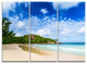 "Seychelles Tranquil Tropical Beach" Metal Wall Art, 3 Panels, 36"x28"