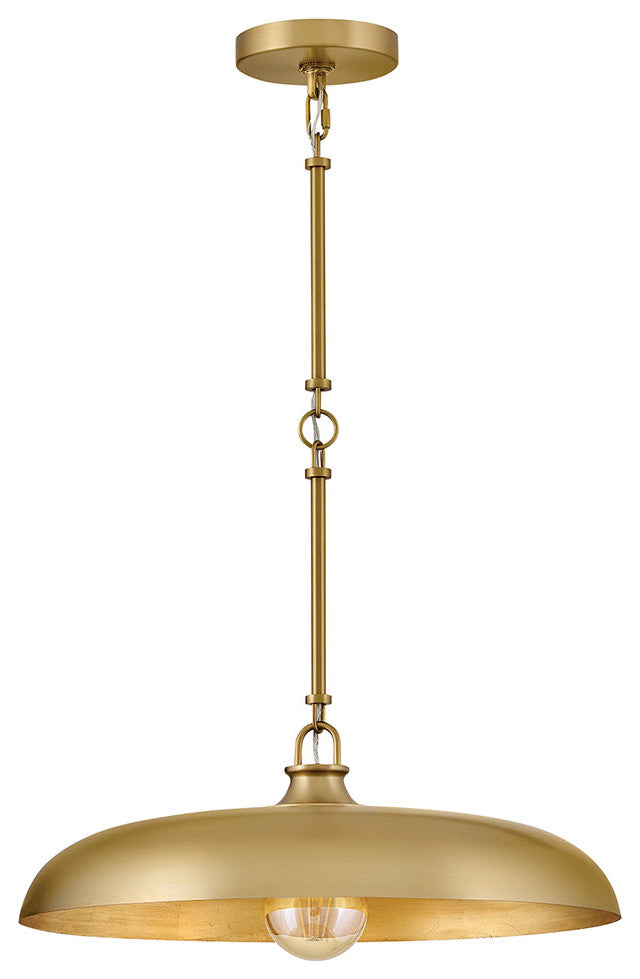 Hinkley Sadie Large Dome Pendant, Lacquered Brass