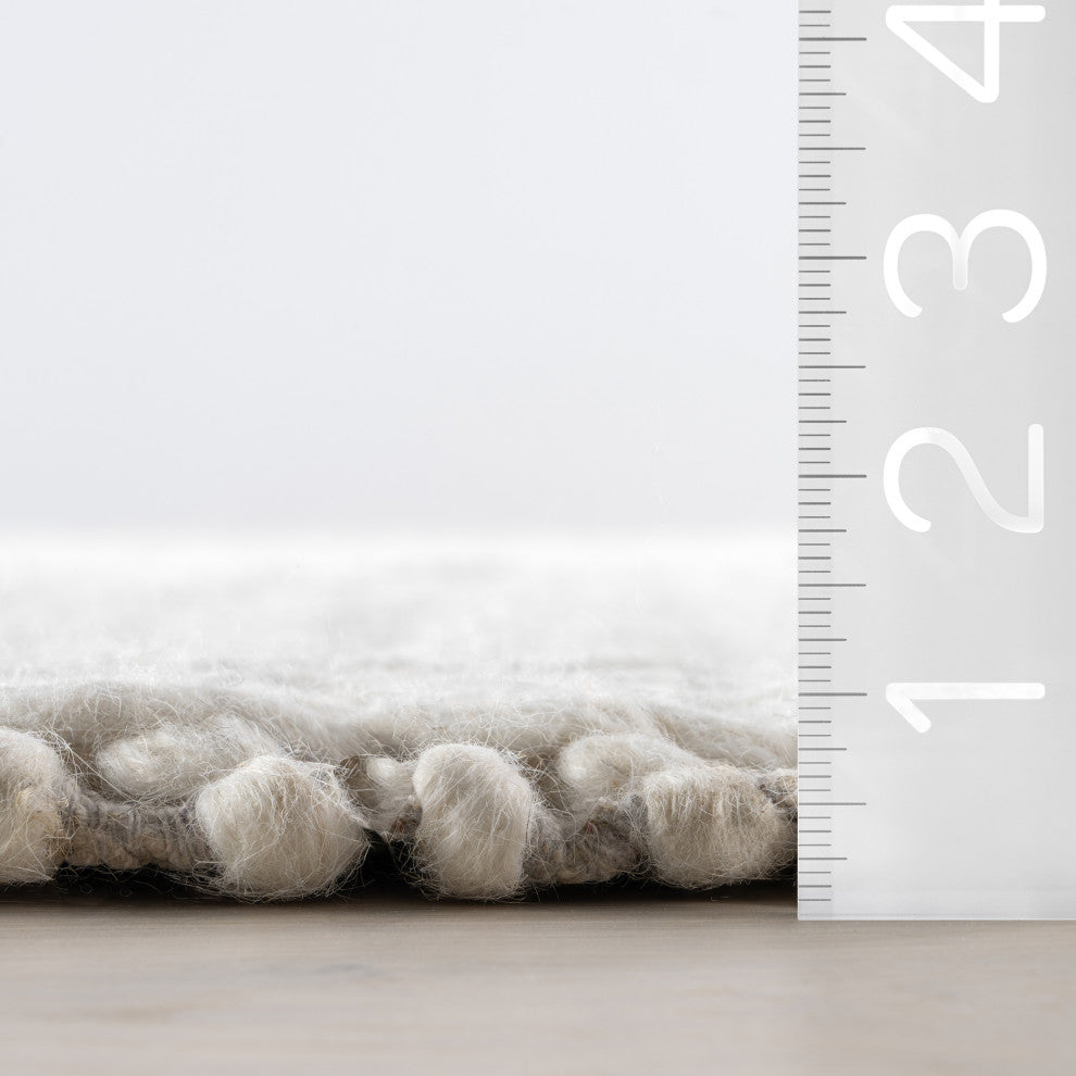 Dune Wool Area Rug, Ivory 2' 6" x 8'
