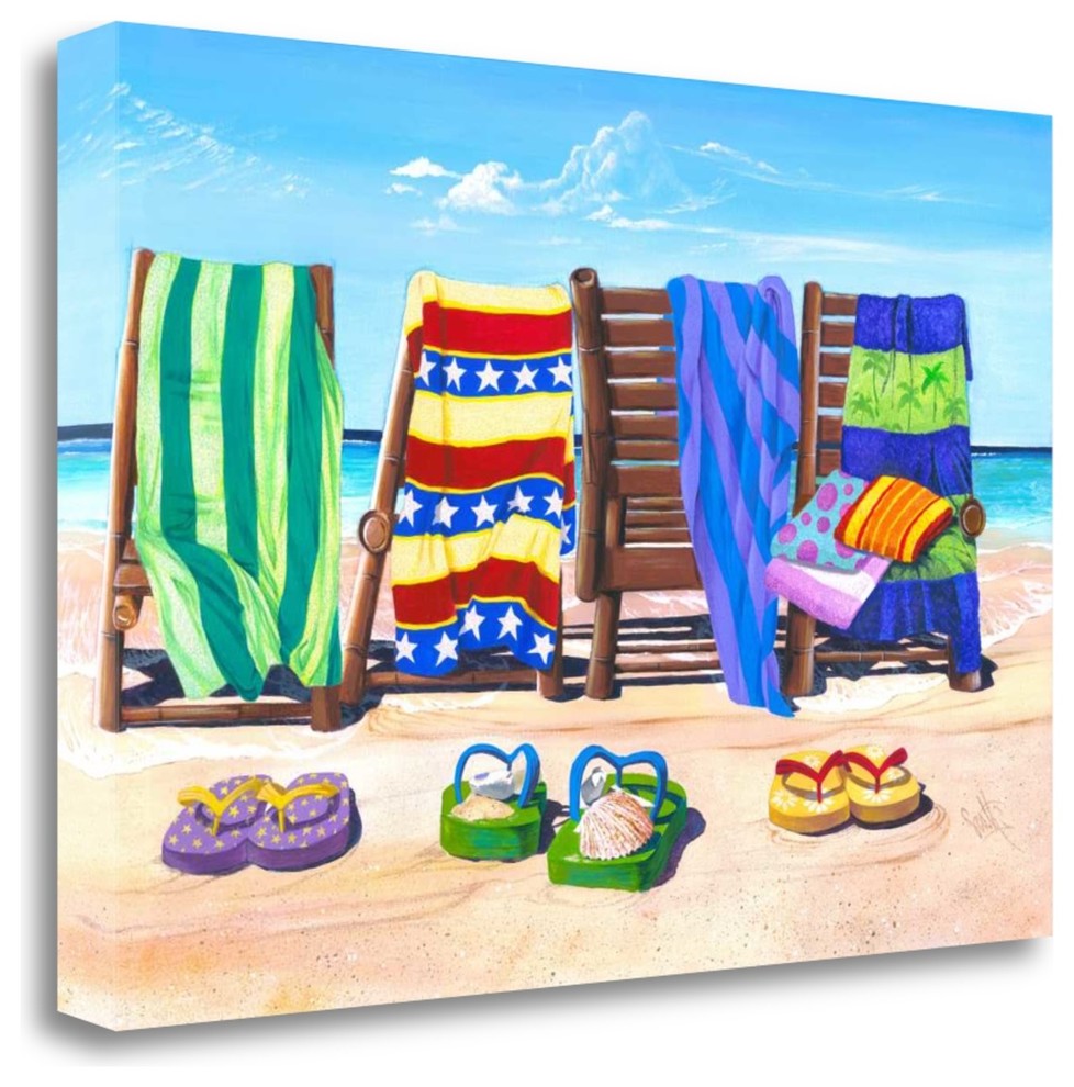 "Sandals And Seats" By Scott Westmoreland, Giclee Print on Gallery Wrap Canvas