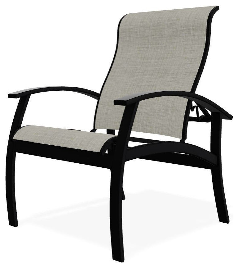 Belle Isle Sling Adjustable Outdoor Dining Chair, Ella/Black