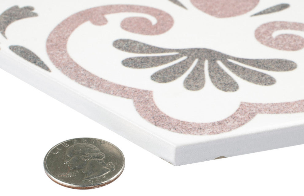 Fantasy Hex Pink Porcelain Floor and Wall Tile