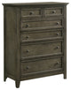 San Mateo 6-Drawer Standard Chest, Gray