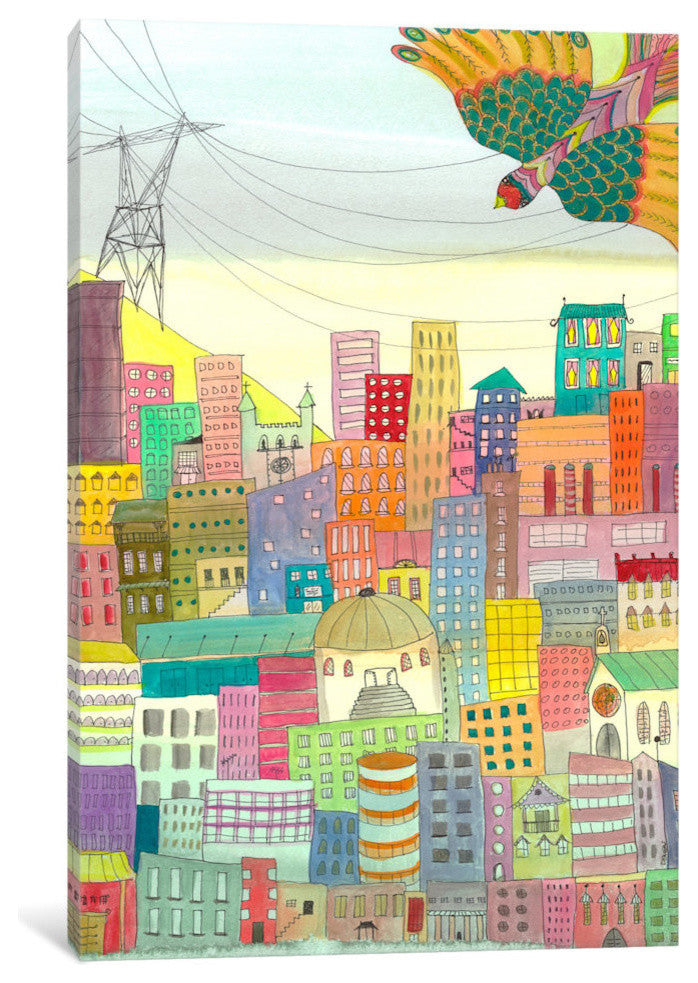 "Ma Ville" by Sylvie Demers, 40x26x1.5
