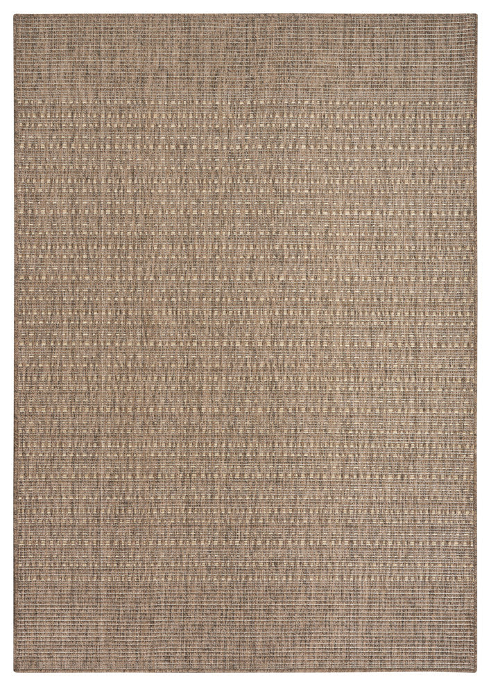 Nourison Tulum 5'3" x 7' Brown Outdoor Rug