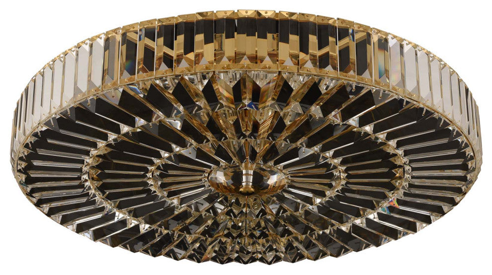 Julien 24x5" 6-Light Transitional Flush by Allegri, 18k Gold