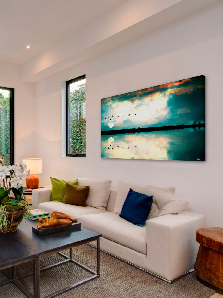 "Attleborough" Painting Print on Wrapped Canvas, 60x30