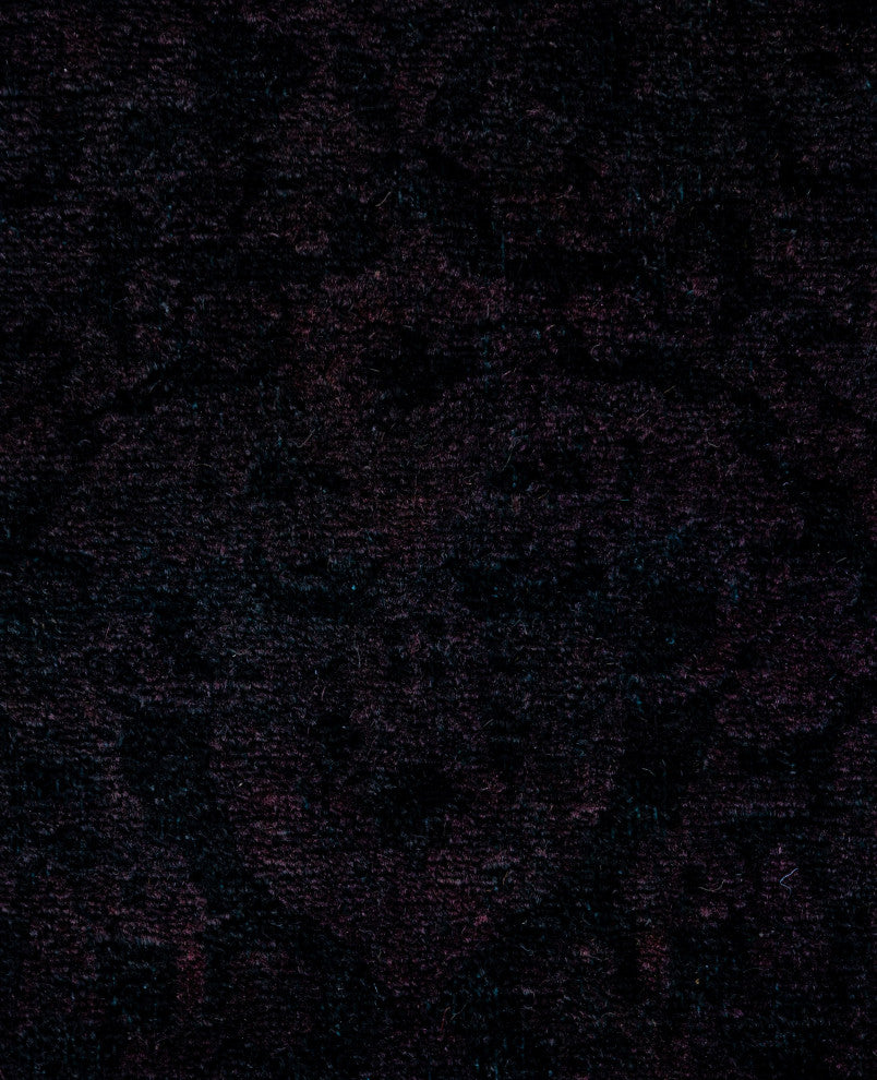 Overdyed One-of-a-Kind Hand-Knotted Area Rug Black, 2' 7" x 7' 10"
