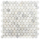 1" Penny Round Honed Mosaic Tile, Carrara White, 30 Sq. ft.