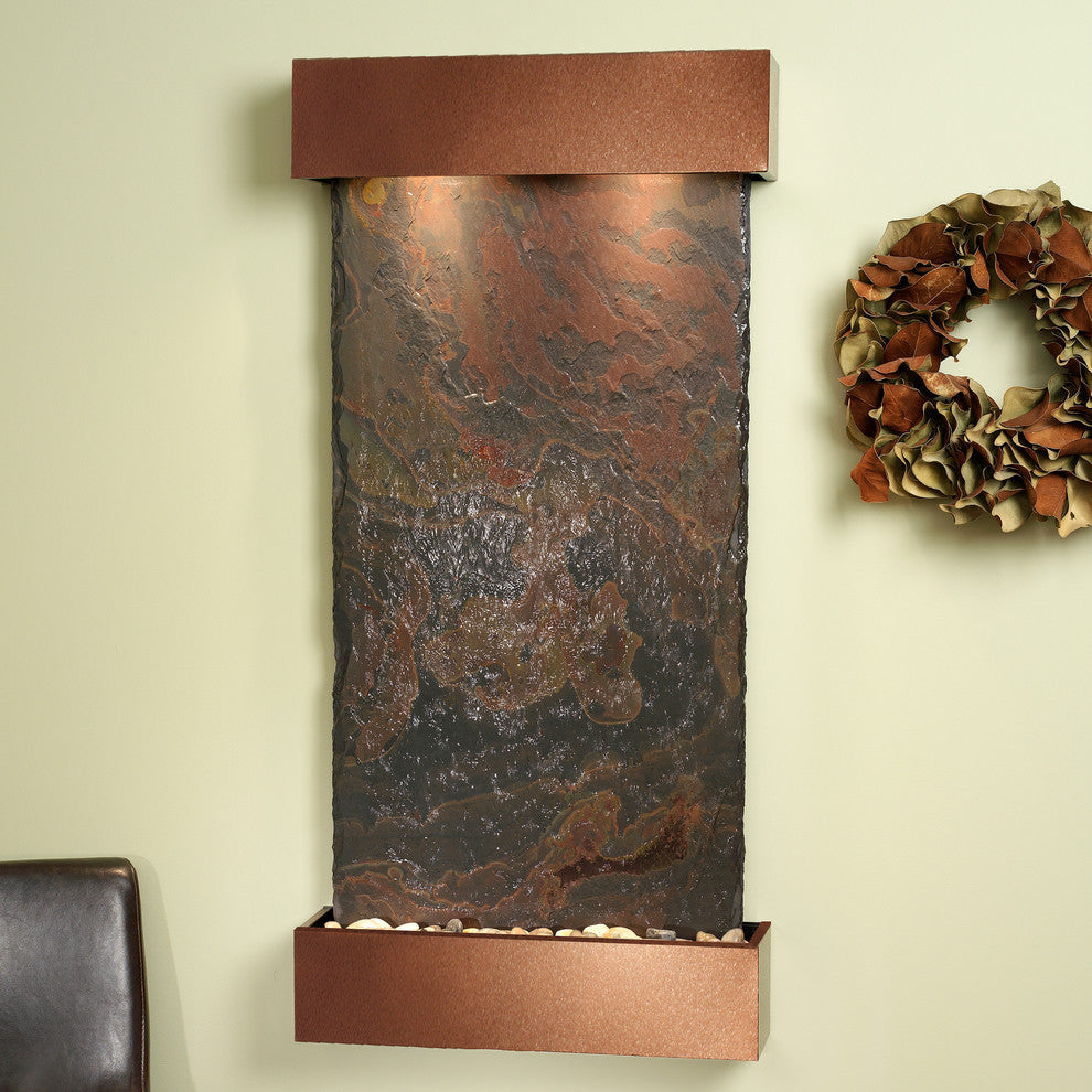 Whispering Creek Water Feature, Natural Multi-Color Slate, Woodland Brown