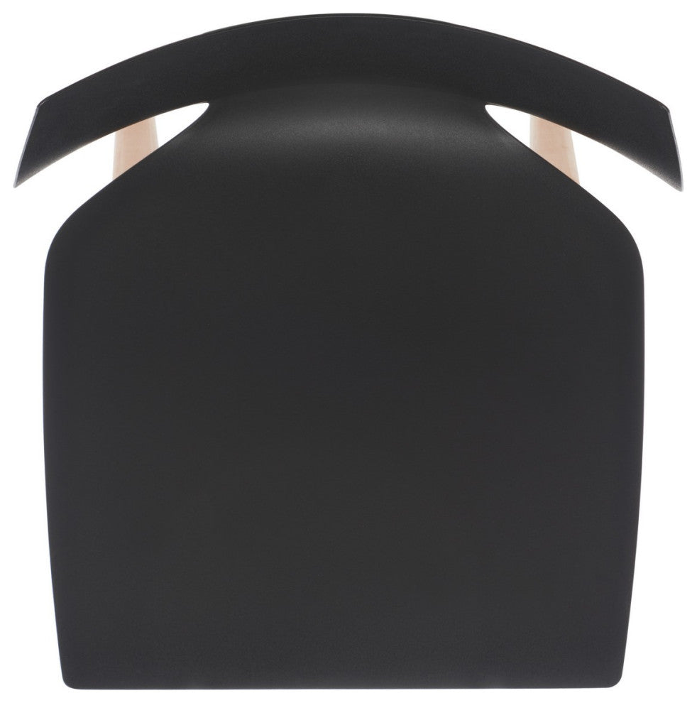 Safavieh Couture Darnel Molded Plastic Dining Chair, Black/Natural