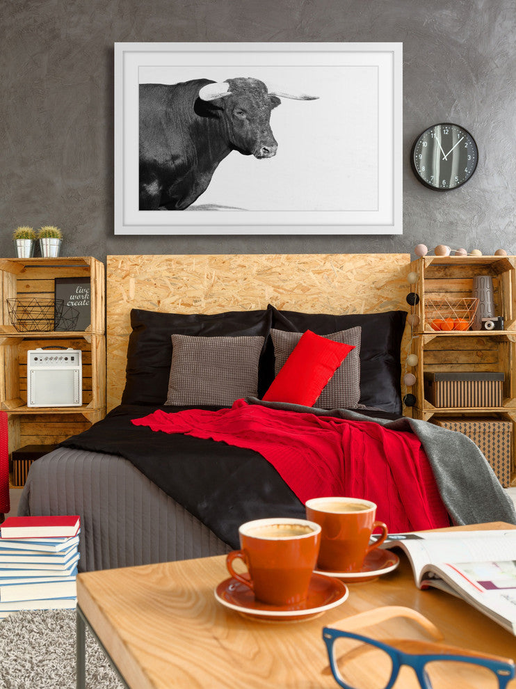 Marmont Hill, "Horned Beast" Framed Painting Print, 45x30