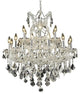 Elegant Maria Theresa Dining Room Light, Chrome Finish With Elegant Cut Crystal