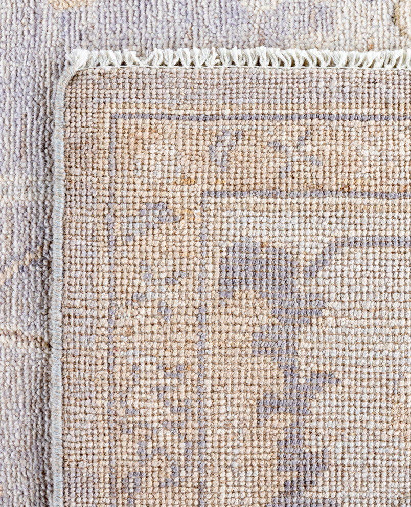 Oushak One-of-a-Kind Hand-Knotted Area Rug Light Gray, 9'2" x 11'10"