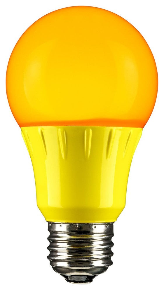 Sunlite Led A Type Colored 3W Light Bulb Medium, E26, Base, Yellow