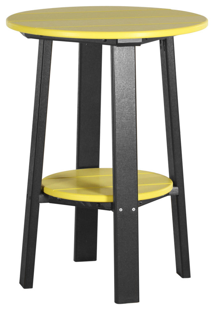 Poly Deluxe 28" End Table, Yellow & Black