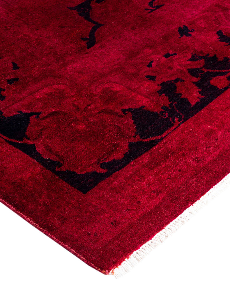 Overdyed One-of-a-Kind Hand-Knotted Area Rug Pink, 8' 0" x 10' 5"