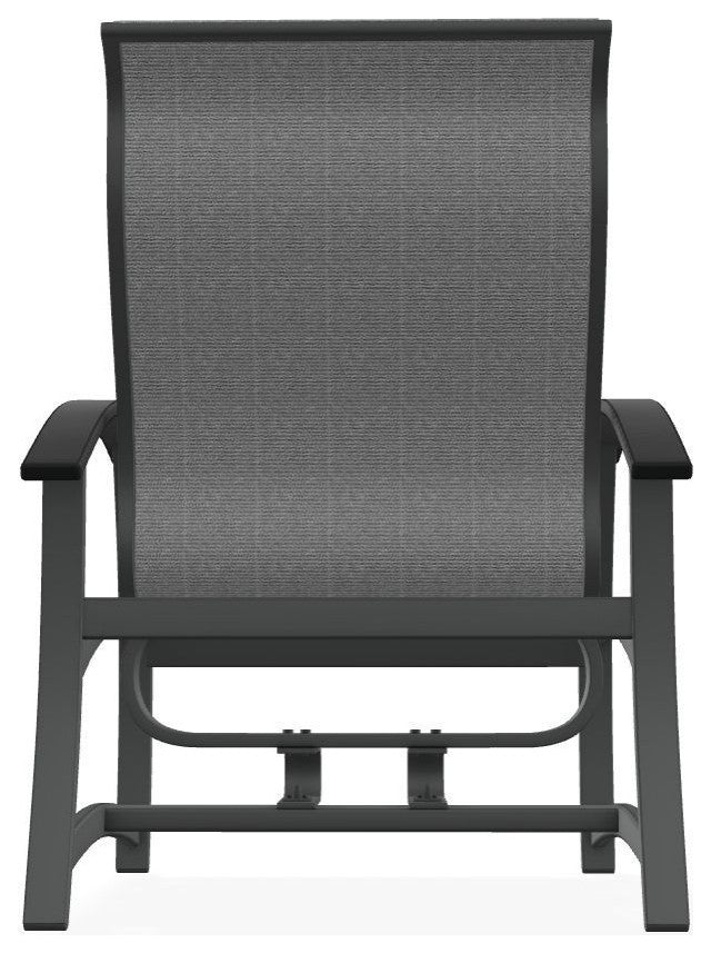 Belle Isle Sling Outdoor Hidden Motion Lounge Chair, Titanium/Graphite