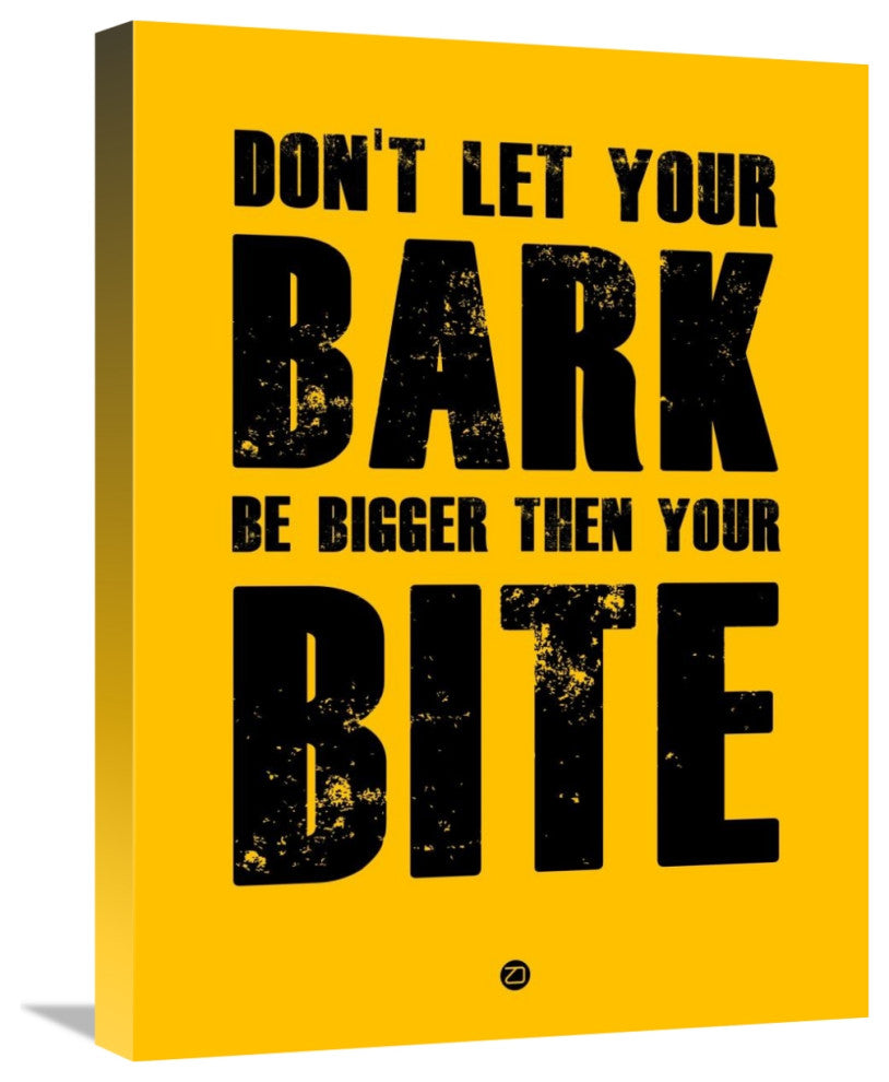 "Bark And Bite Poster Yellow" Fine Art Print